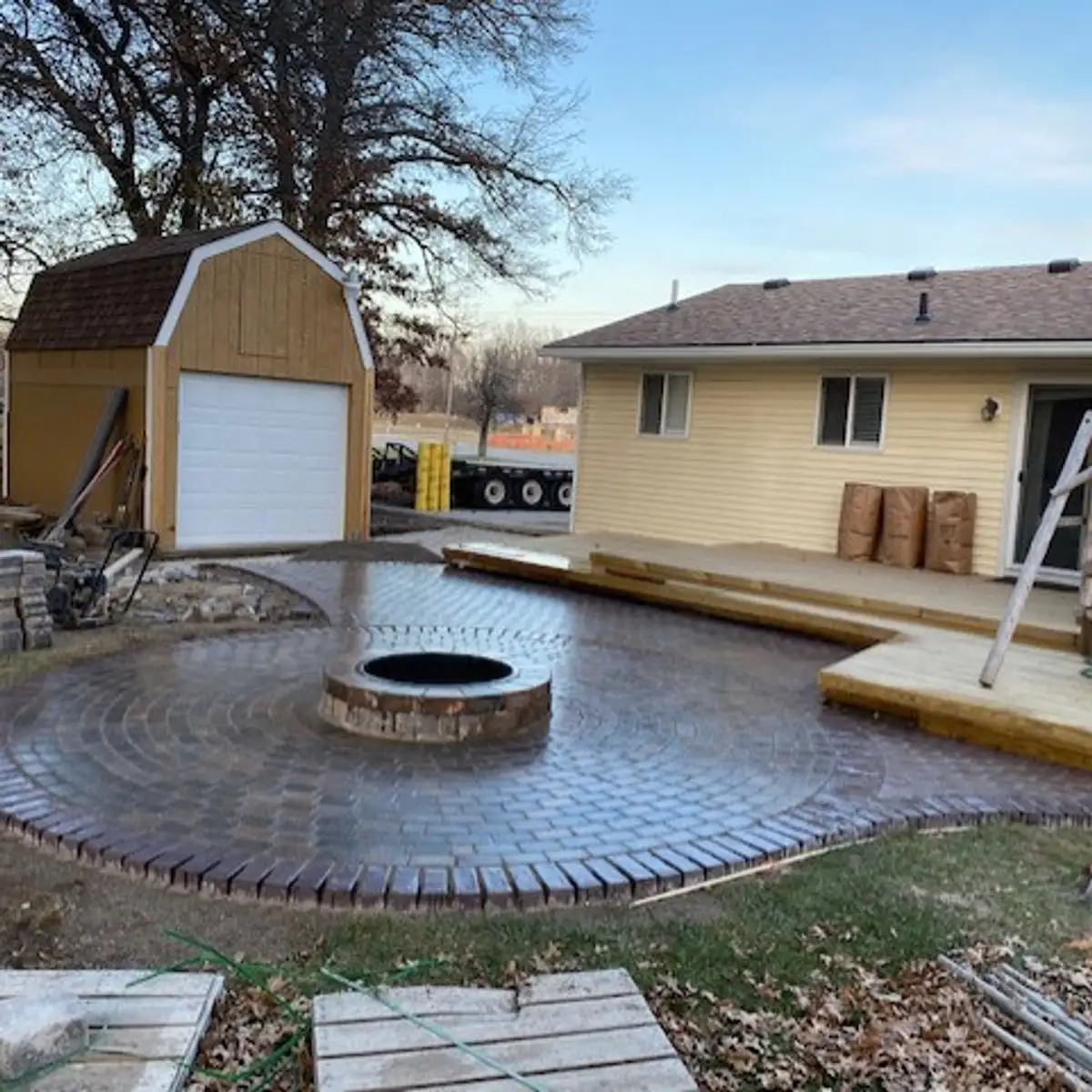 Techo-Bloc retaining wall system with clean lines and uniform finish
